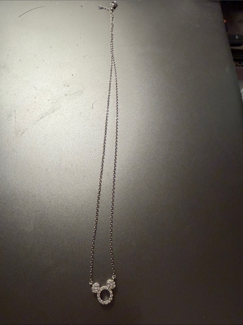 kate spade Silver Crystal Mouse Head Pendant Necklace